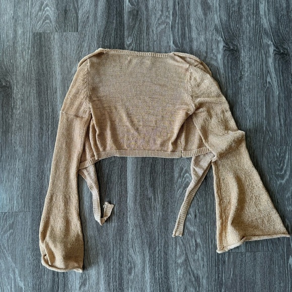 NBD X Revolve X Haven Rose-Gold Tie Crop Top - Picture 7 of 10